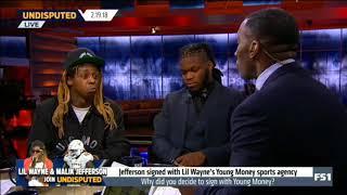 Jefferson signed with Lil Wayne's Young Money sports agency