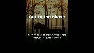 Cut to the chase idiom meaning & example sentence