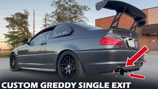 Best BMW E46 Exhaust Setup? CUSTOM CATLESS GREDDY Y PIPE SINGLE EXIT BLAST PIPE **SOUND CHECK**