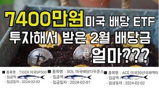 [노후준비]7400만원 미국 배당주 투자해서 받은 2월 배당금은 얼마??