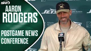 Aaron Rodgers on first Jets win of the season: 'It feels great' | SNY