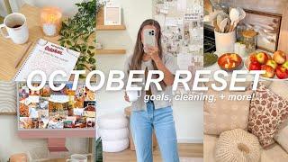 OCTOBER MONTHLY RESET | cleaning, decorating for fall, + setting goals for autumn!