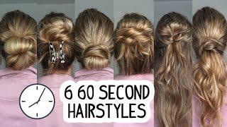 60 SECOND HAIRSTYLES (YES, I TIMED THEM) -FOR SHORT, MEDIUM, & LONG HAIR!