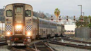 LA Union Station Commuter Train Rush Hour W/Amtrak & Metrolink Trains 2024 - 4K