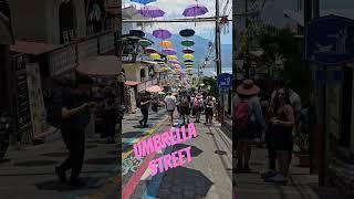 Calle Sombrillas is the famous umbrella street San Juan Lake Atitlan Guatemala #shorts #guatemala
