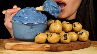 ASMR: Blue Nice Cream & Cookie Dough Balls (No Talking)