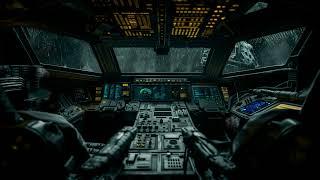 Radio Chatter Chapter 1: Spaceship Cockpit Under the Rain Sci-Fi Ambiance for Sleep Study Relaxation