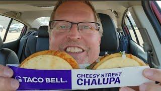 NEW Taco Bell Cheesy Street Chalupa Review !