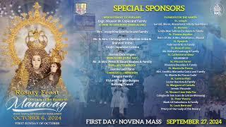 MANAOAG MASS - 1st Day of Novena  - September 27, 2024 / 6:00 a.m.