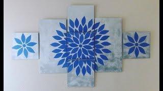 DIY: Multi Panel Canvas Starburst Flower Wall Art {MadeByFate} #408