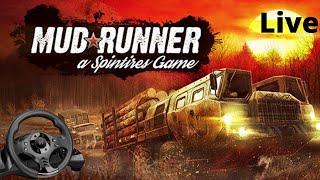 MudRunner with stearing wheel  Live  streaming Ps4  #msgamertelugu