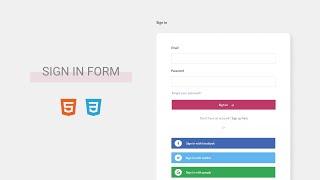 Build Sign In Form With HTML & CSS