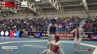 314 QF M-58kg  PARK Tae-joon KOR vs  VICENTE YUNTA Adrian ESP I Manchester 2022 World Taekwondo GP