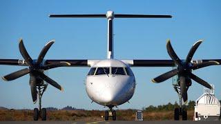 Widerøe Dash 8 Q400 Startup and landing at Stord Airport, Oct. 2020.