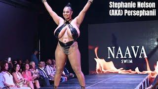 PERSEPHANII (STEPHANIE NELSON ) In Slow Motion | Plus Size Model | NAAVA Swimwear | Miami Swim Week