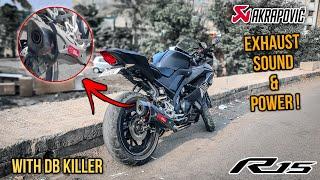 Akrapovic R9 with DB Killer Power, Torque & Ride Experience | R15 Exhaust Sound & Performance Test