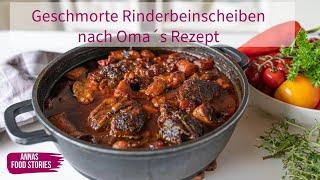 Braised beef leg slice - Ossobuco german style - grandma's recipe