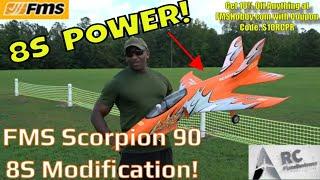 Unleashing The Beast: Fms Scorpion 90 Edf Jet Transformed To 8s Power!