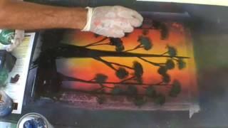 Spray Paint Art "Ancient grove" by Carlos Blázquez