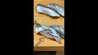 Technique of Kohada/gizzard Shad  #shorts @tokyosushiacademyenglishcourse