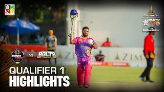 Qualifier 1 Highlights I Day 8 I Harare Bolts vs Jo'burg Bangla Tigers | Zim Afro T10 Season 2