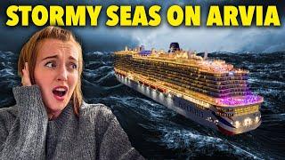 EXTREME Rough & Choppy Seas on our Cruise Ship! P&O Arvia Storm Footage