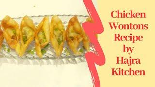 Chicken Wontons | Hajra's Kitchen