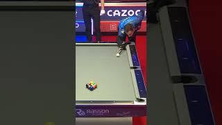 GOLDEN BREAK! Joshua Filler at the Mosconi Cup