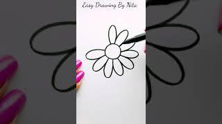 Easy Flower Drawing Step by Step...