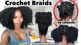 NO CORNROWS ‼️ FAST & EASY CROCHET BRAIDS in No time | Natural LookingDetailed Tutorial ft. Outre