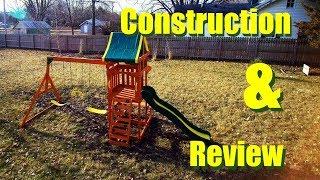 Backyard Discovery Tucson Cedar Wooden Swing Set Construction & Review