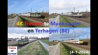 4K Treinen te Munkzwalm en Terhagen (BE) (4-1-2024)