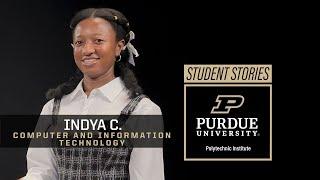 Connecting with other students (Student Story #39, Indya C.) — Purdue Polytechnic