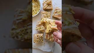 A sign to treat yourself to these small batch White Chocolate Pistachio Blondies #minimakes #shorts