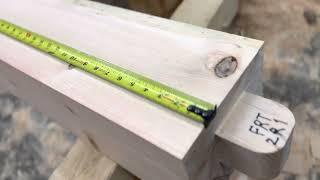 Timber Framing - measuring and marking for mortise layout