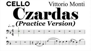 Czardas Cello Sheet Music Backing Track Play Along Partitura