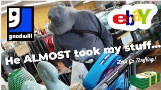 CART THIEF ALMOST TOOK MY STUFF! / THRIFTING IN GOODWILL / Thrift with Me for Ebay Resale in So Cali