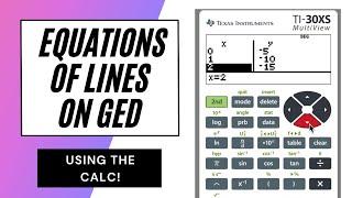 EASILY Find GED Equations of Lines!