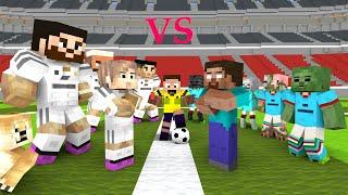 Herobrine School Soccer Match with MrBeast - Minecraft Animation