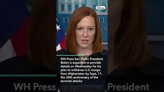 Biden to Detail Plan to Withdraw U.S. Troops From Afghanistan Wednesday #Shorts