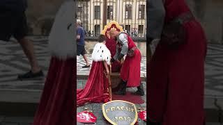 Kid becomes a king in front of Prague Castle #Shorts