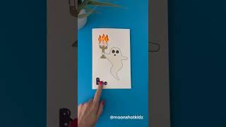 DIY “Ghost in candlelight” light-up card. Easy and fun paper electronics project for beginners.