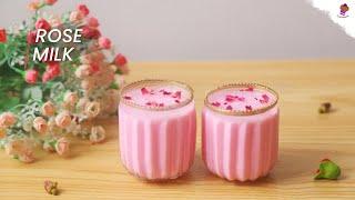 Rose Milk | Refreshing Summer Drink | Quick And Easy Recipe | Rose Milk Recipe @Cookomania