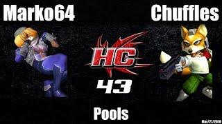 HC43 Melee Pools: Marko64 (Sheik) vs Chuffles (Fox)