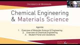 Chemical Engineering and Materials Science - UMN CSE Exploring Majors - Fall 2021