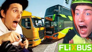 Ich RAMME einen MÜLLWAGEN  (Flixbus) Fernbus Simulator mit Mexify