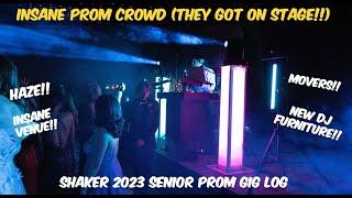 INSANE 500 KID PROM CROWD! (THEY GOT ON THE STAGE ) + NEW DJ BOOTH | Shaker Senior Prom Gig Log