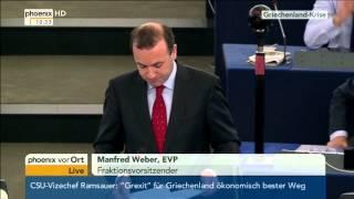 Debatte im EU-Parlament: Rede von Manfred Weber am 08.07.2015