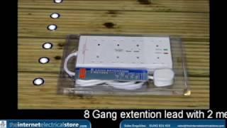 8 gang extension lead Power surge protected with 2 USB ports