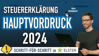 Steuererklärung 2024: Hauptvordruck 2024 Elster ausfüllen  Elster Hauptvordruck Steuererklärung